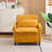 Yellow Comfortable Chair For Small Apartment Bedroom Space Balcony Small Sofa Bed Lazy Small Sofa With A Pillo-15886917