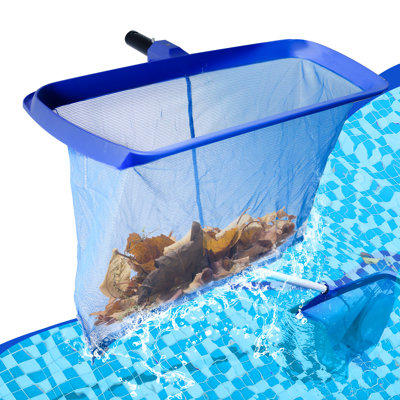 Filet d'écumoire de piscine durable - filet fin et profond pour un nettoyage efficace des feuilles et des débris, s'adapte aux poteaux de piscine standard (filet seulement, pas de poteau)