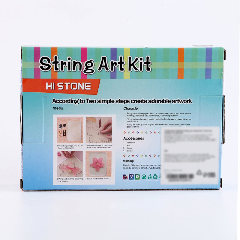 Ensemble de bricolage à cordes avec support - étoile. Trousse d'artisanat Wizardi F07-M12-1-DHAA28334