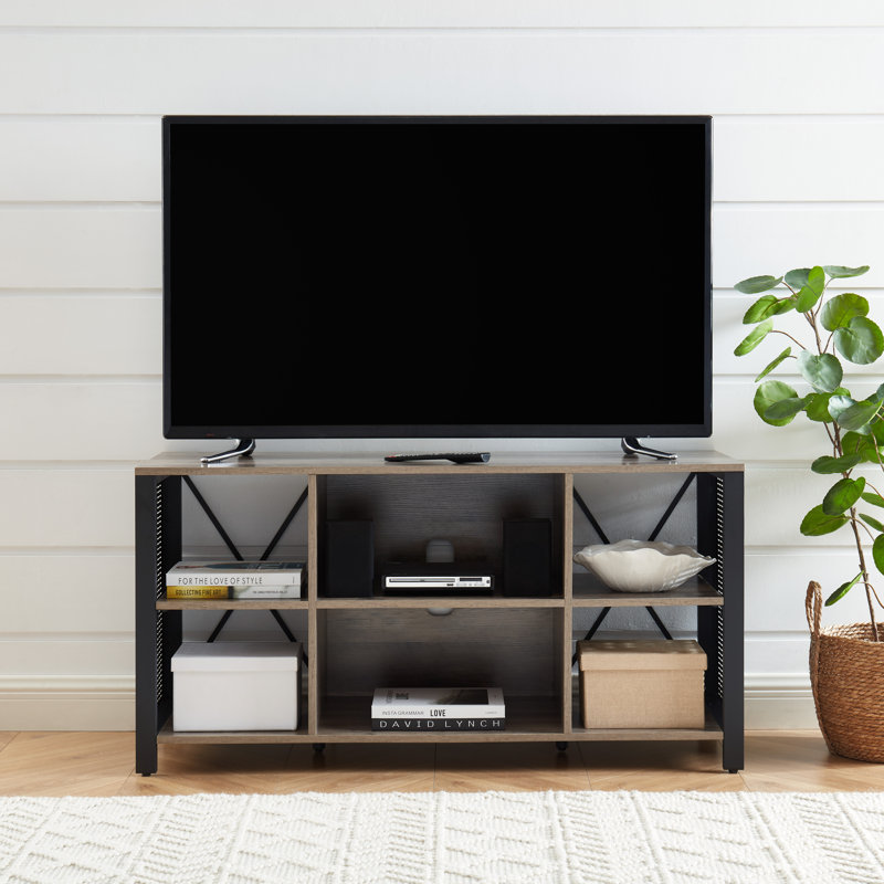 Meuble télé pour téléviseur de 55 po ou moins, Noyer gris