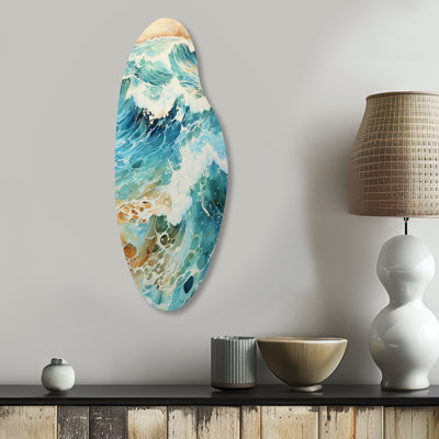 Richert - Coastal Beach Curved Shape Metal Wall Sculpture