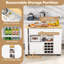 Solid Wood Top Kitchen Cart-1539998029