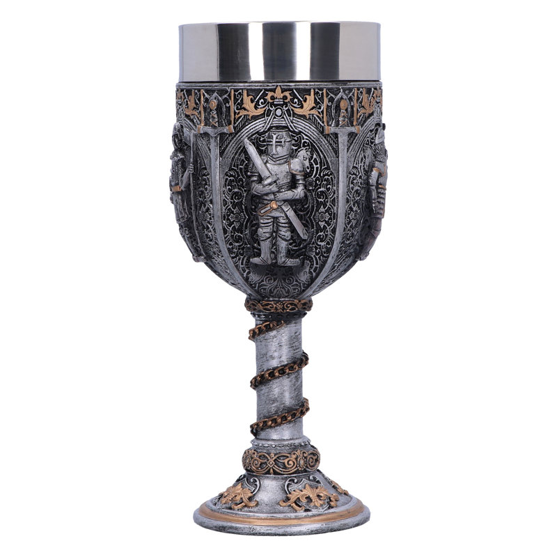  Verre à pied chevalier médiéval 17,5 cm