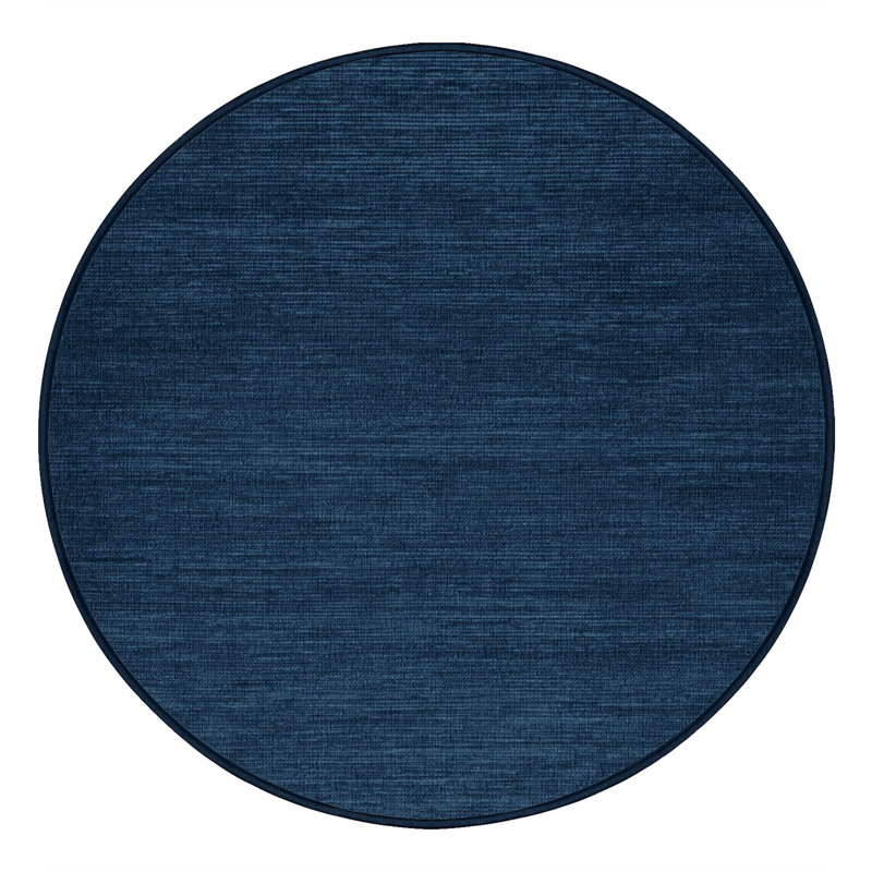Chenille Washable Indoor Rug, Round 6'