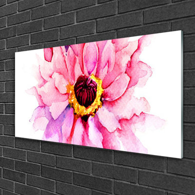 Floral Flower - No Frame Painting on Glass