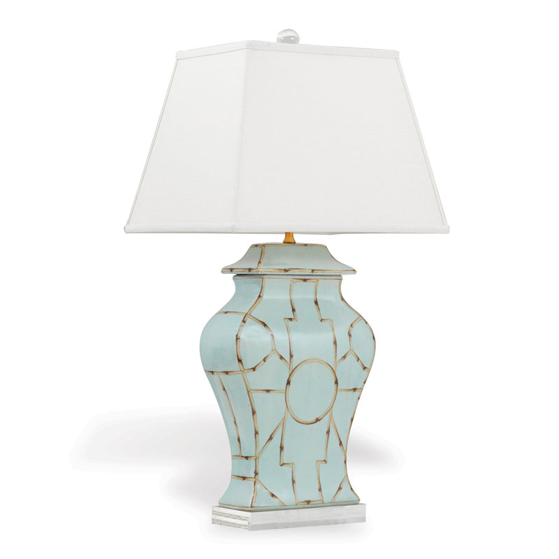 Lampe de table 33 po Scalamandre Baldwin, Bleu