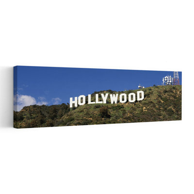 Hollywood Sign At Hollywood Hills, Los Angeles, California, Usa Abstract Contemporary City Tree Wall Art