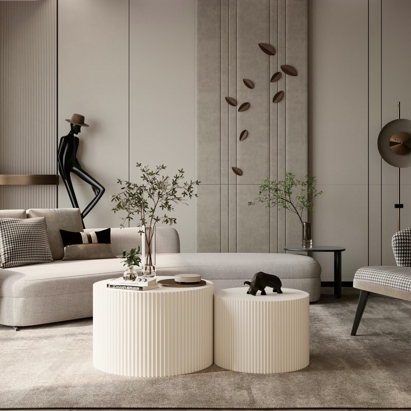 Ensemble de tables basses gigognes Wave