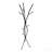 Coat Rack, Hall Tree, Free Standing, 11 Hooks, Entryway, 74"h, Bedroom, Black Metal, Contemporary, Modern-1606848284