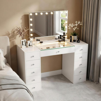 Deverick Dressing Table with Mirror