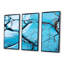 Black And Blue Tidal Tilt - Geometric Wall Art-1053326178-1053326179