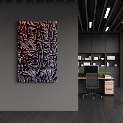 Élégante peinture murale en verre trempé de 13,8 po x 21,7 po | 100% verre trempé, épaisseur: 0,16 pouce | Imprimé UV pour des couleurs éclatantes | Parfait pour la décoration intérieure, le salon et les espaces de bureau