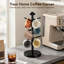 Porte-tasses en bambou avec base rotative à 360° et décoration magnétique nuage, 6 crochets, montage sans outil - Noir-1004703666