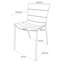 Bali Pair of Kitchen Chairs - Ribbed Plastic Seat with Matching Metal Legs-2083223175