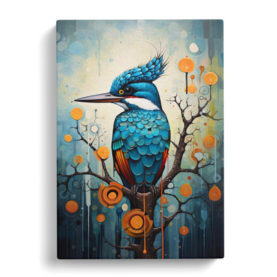 Kingfisher Dadaism - Wrapped Canvas