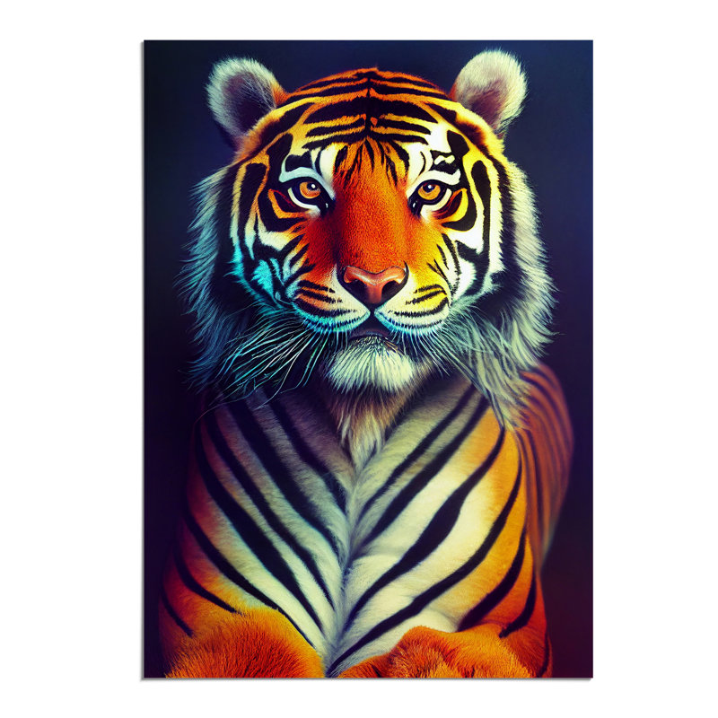 Portrait of a Tiger No.1 - Wall Art, Paper, 29.7cm H x 21cm W x 3cm D, No Matte