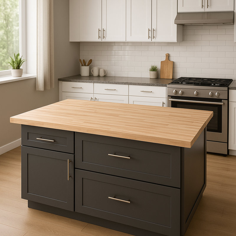 Dessus Knya Butcher Block, 1,5 po x 26 po x 72 po, Érable