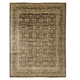 Hand Knotted Wool Area Rug in Black