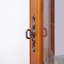 Armoire d'angle avec portes et tablettes en verre trempé - rangement élégant en chêne-182905003