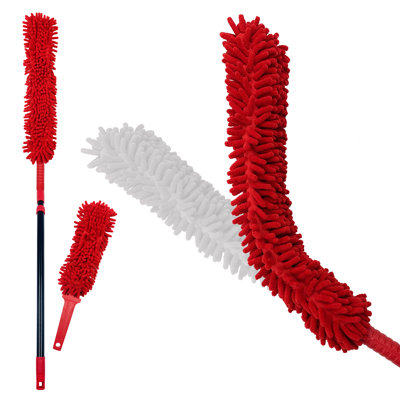 Microfibre Extending and Hand Duster Set Telescopic Bendable Ceiling Cleaner