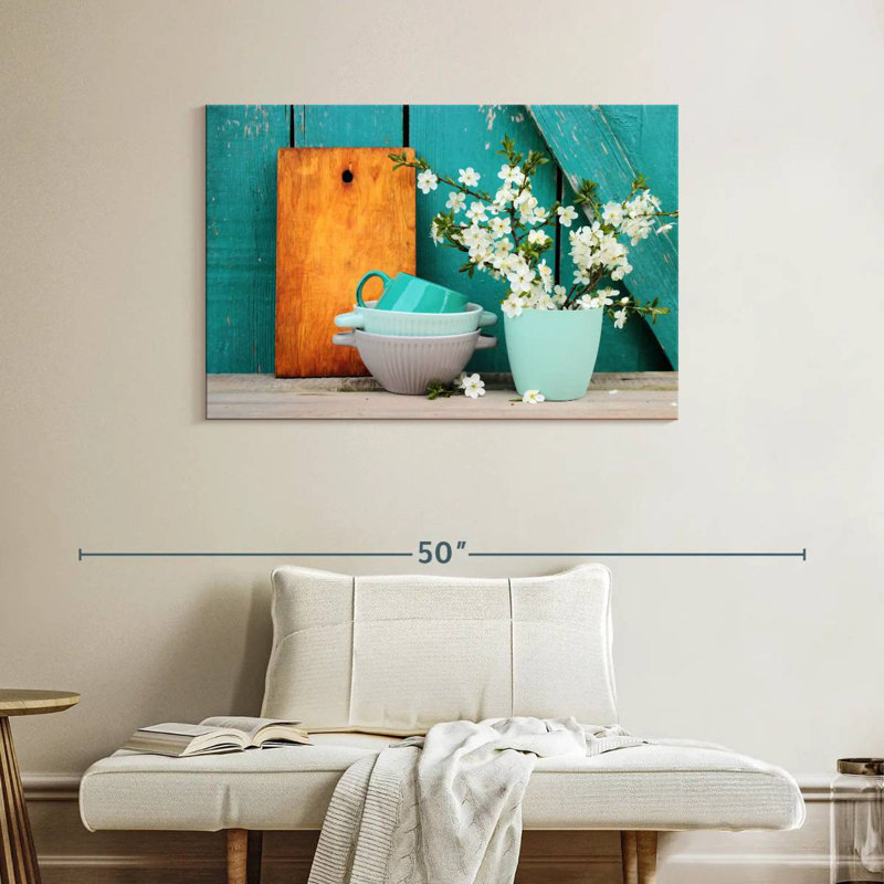 Bols et vase Senne Turquoise, H 26 po x l 39 po