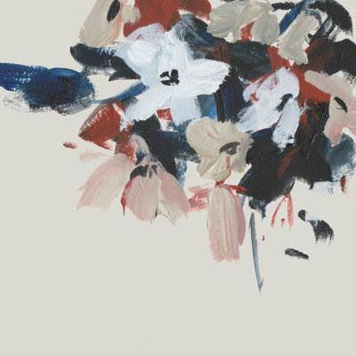 «Ezichi Indigo And Crimson Blooms V On Canvas» par Melissa Wang, reproduction