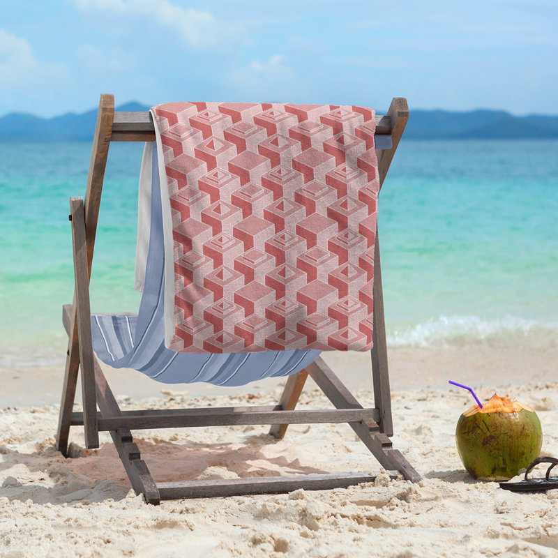 Serviette de plage classique gratte-ciels, Marron