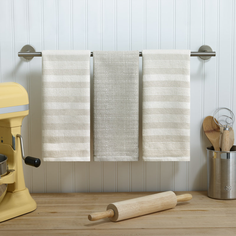 Izod Chester 3-Piece Kitchen Towel Set, Linen