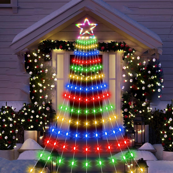 The Holiday Aisle® Valentines Day Lights Plug In Tree Topper Star ...