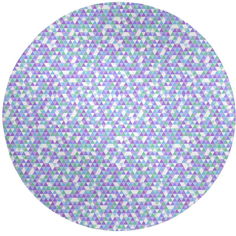 Tapis triangle aquamarine/mauve area, Rectangle 2 pi x 3 pi