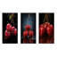 Ensemble de salon 3 pièces noir et rouge Cherry Delight I-1289847182