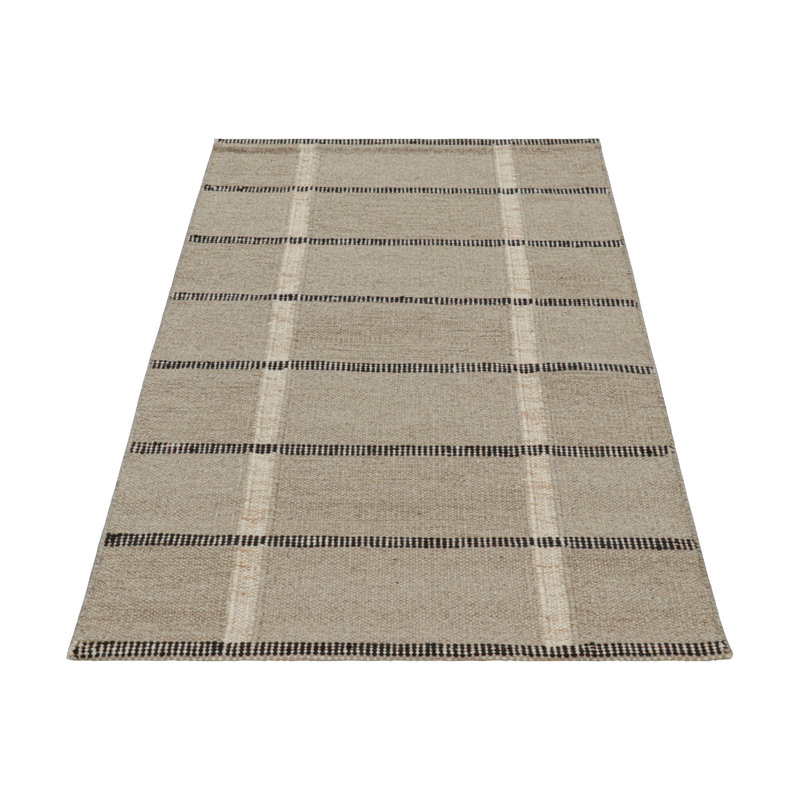 Scandinavian Wool Geometric Area Rug, Rectangle 13' x 19'