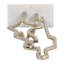 Figurine de couple romantique décorative en métal avec base en marbre pour décoration intérieure - statue décorative artistique pour le salon - 15 po, or et blanc