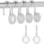 Crochets de rideau de douche en alliage de zinc