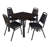 Kee Square Breakroom Table Top, 4 Restaurant Stack Chairs-133066278-133066273-133066272