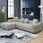 L-Shaped Compressed Sofa Chaise Lounge