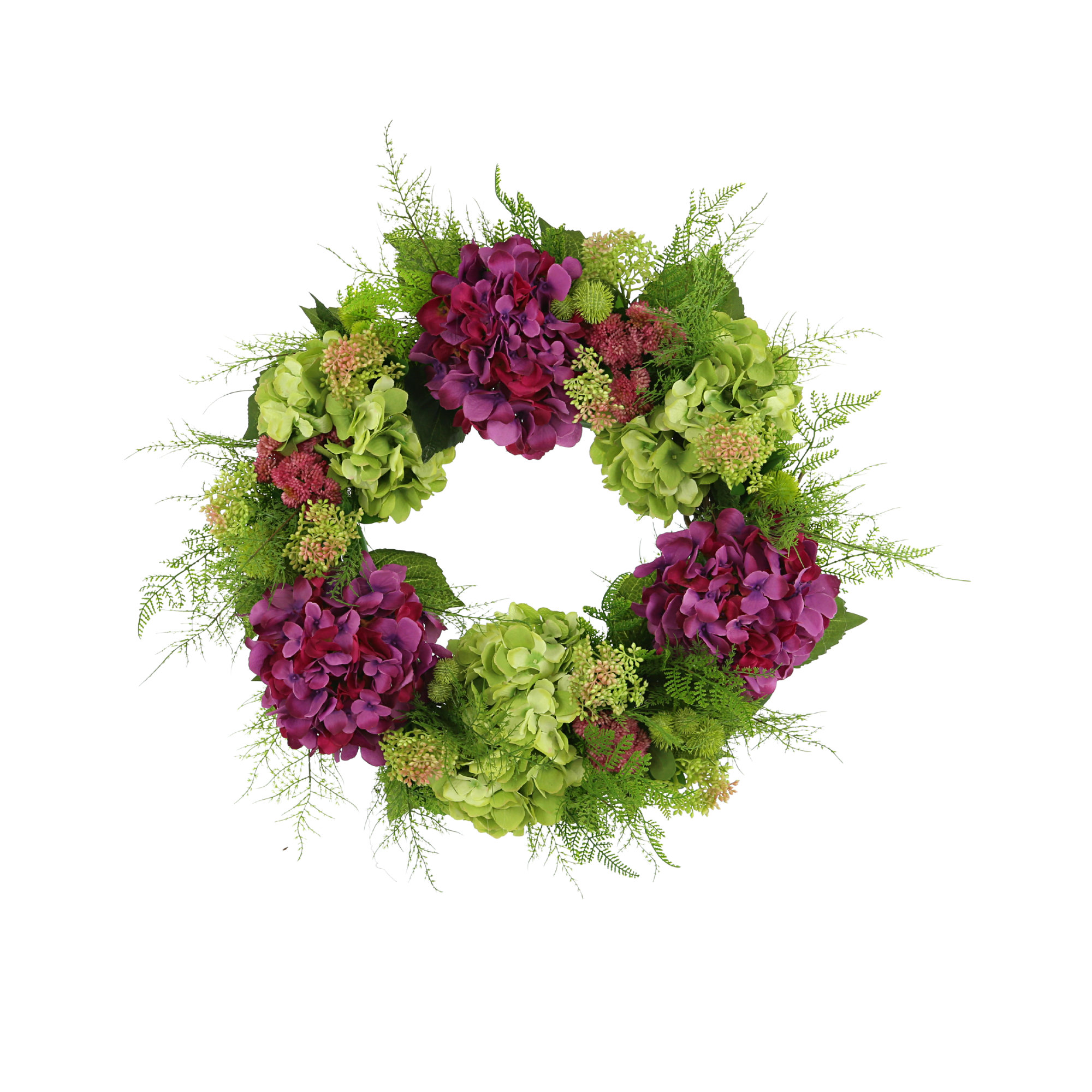Hanging Basket Summer Wreath with Peonies - Modern Glam