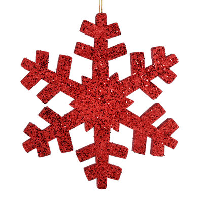 Ornement en forme de flocon de neige d'extérieur scintillant