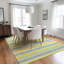 Tapis intérieur / extérieur en polyester tissé à la machine en denim / jaune Kinslee-1853008622