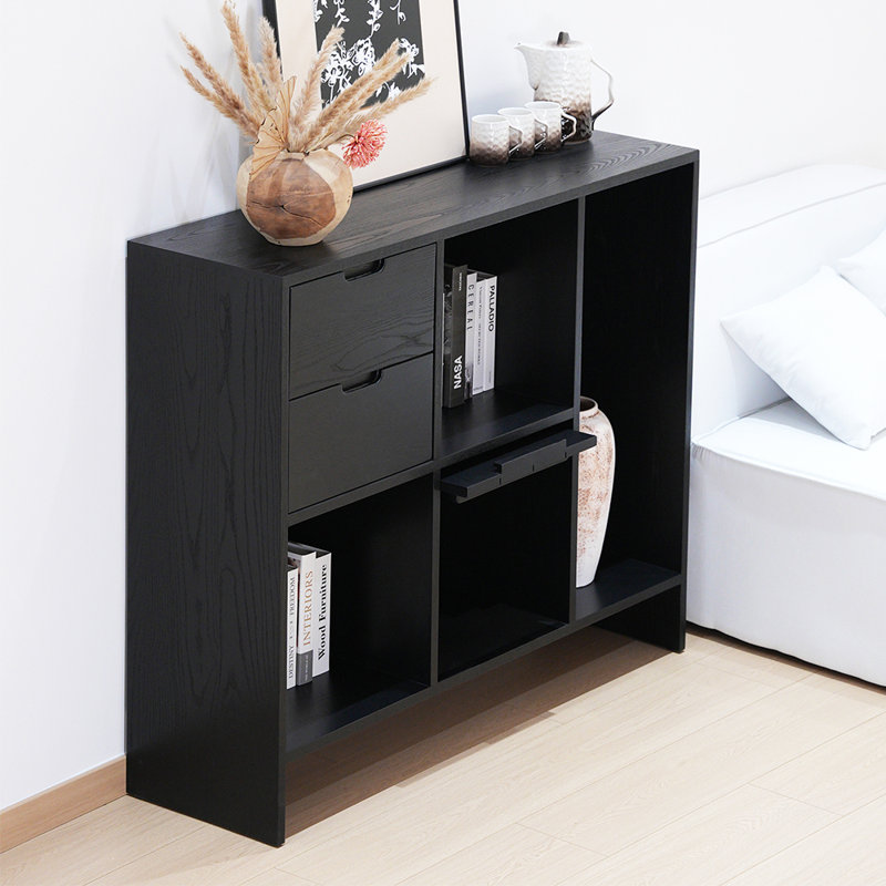 Fashionable black furniture bookcase