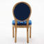 Chaises de salle à manger en velours bleu avec boucle tirée à la main, ressort en acier intérieur de 2 chaises, structure en bois massif, fabriquée à la main