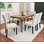 Ensemble de salle à manger 7 pièces avec pieds en épingle à cheveux, moderne et confortable pour toute maison contemporaine