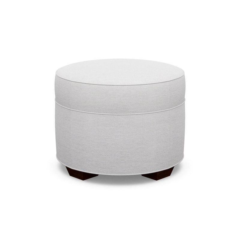 Ottoman Shop Round Ottoman, Walnut, 7245-70, Polypropylene/Olefin