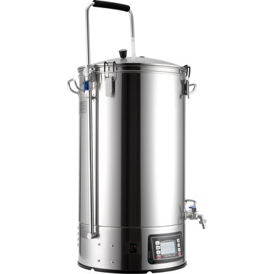 Beer Brewing Equipment, 16 Gal/60L Beer Maker with Anti-Burn Pump and Wort Chiller,3000W All-in-One Home Brewing Kit with Digital Control, Recipe Memory & Timer, Removable mesh strainer