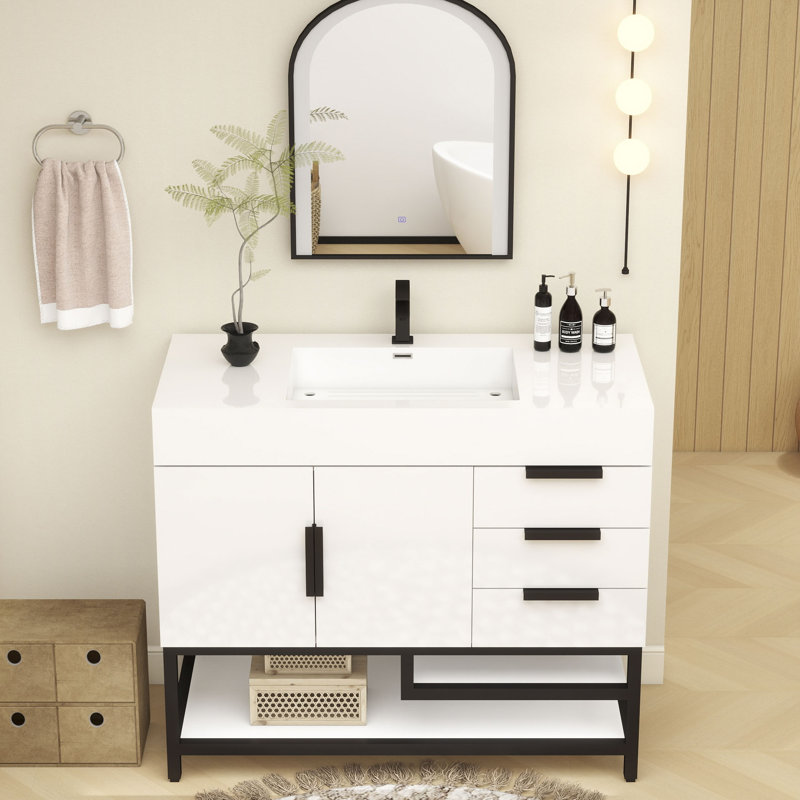 Ensemble de meuble-lavabo simple l 42 po, Blanc