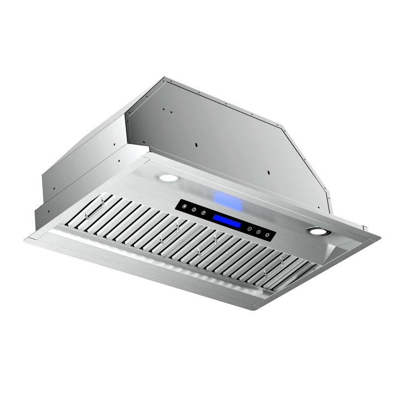 Fuhuoso 30 in. 900 CFM Convertible Insert Range Hood with Remote,Touch Control LCD,Long-term Warranty in Stainless Steel