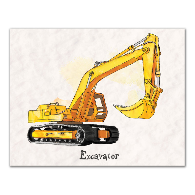 Art sur toile Borger Excavator, H 11 po x l 14 po x P 1,25 po