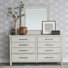 Commode double 8 tiroirs avec miroir Harding