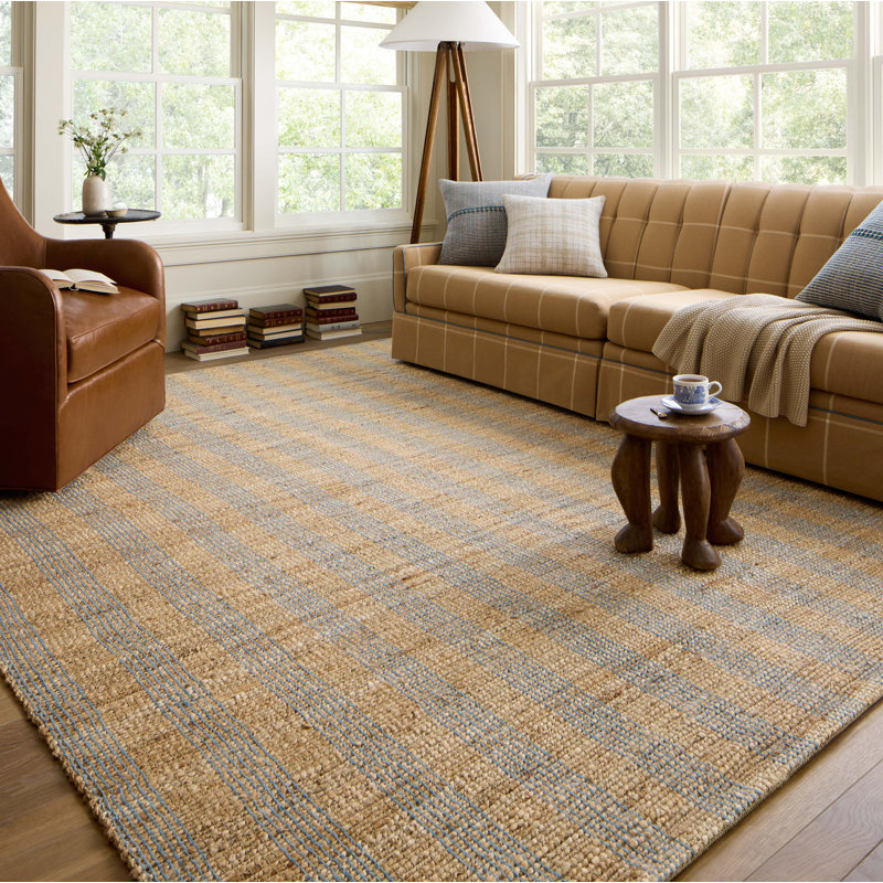 Chris Loves Julia x Loloi Judy Natural / Sky Area Rug, Rectangle 7'9" x 9'9"
