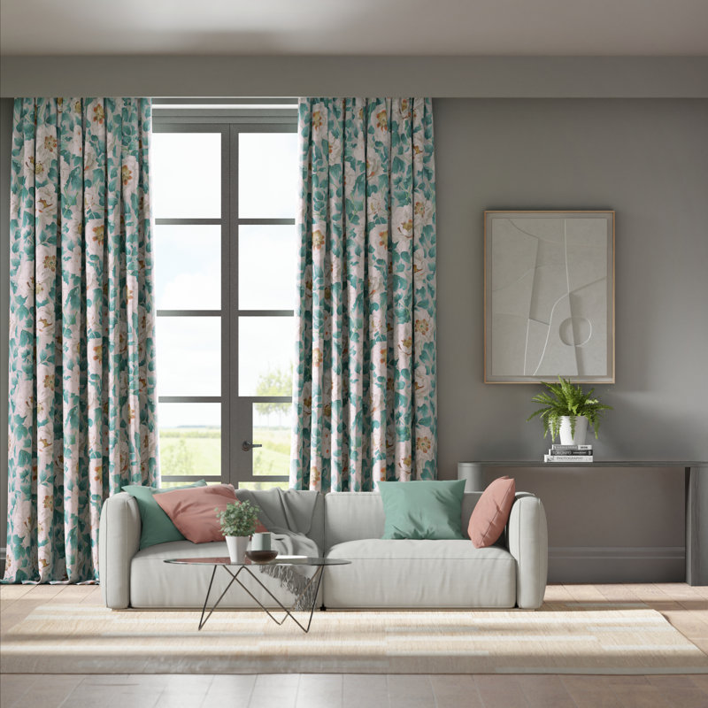 Florent Fabric, Hempseed/ Lagoon/Rosehip